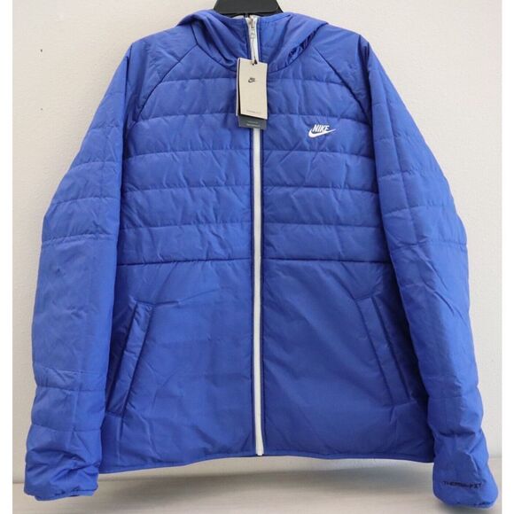 Nike DH2783 451 Mens Sz 2XL Blue Therma-Fit Legacy Reversible Hooded Jacket $180 - Picture 4 of 15